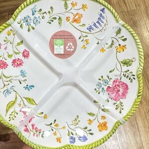 Floral Shabby Chic Melamine  9” Side Luncheon plate Plate